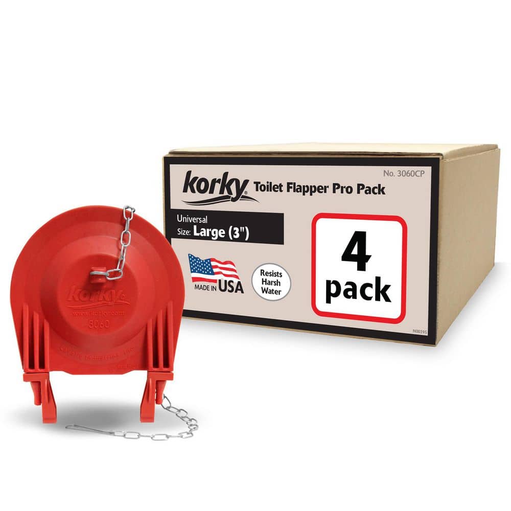 Korky 3 in. Premium Universal Toilet Tank Flapper Contractor Pack