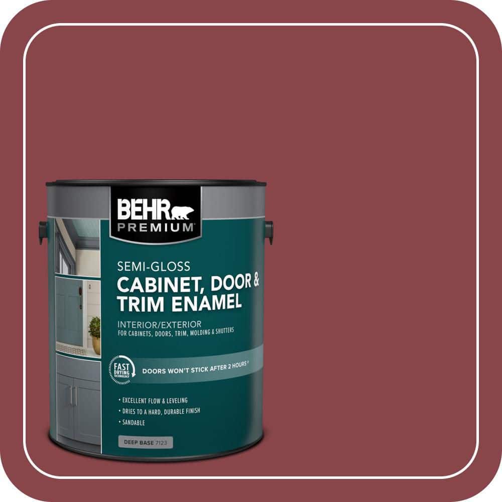 BEHR PREMIUM 1 gal. #PPU1-12 Bolero Semi-Gloss Enamel Interior/Exterior Cabinet, Door & Trim Paint