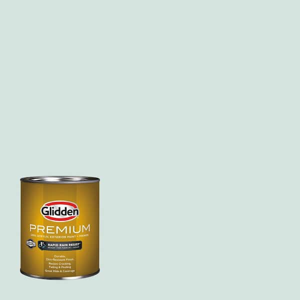 Glidden Premium 1 qt. Morning Breeze PPG1136-3 Satin Exterior Latex Paint (2)