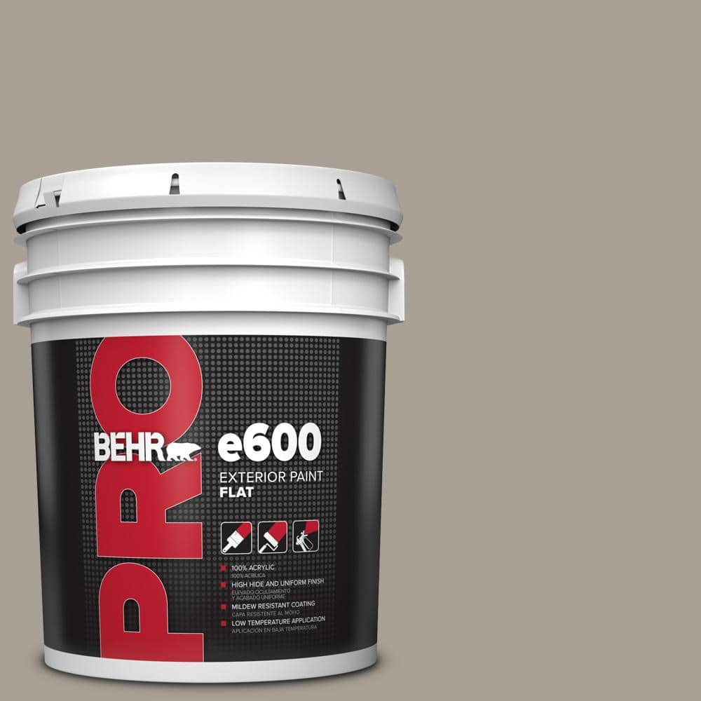 BEHR PRO 5 gal. #PPU24-09 True Taupewood Flat Exterior Paint