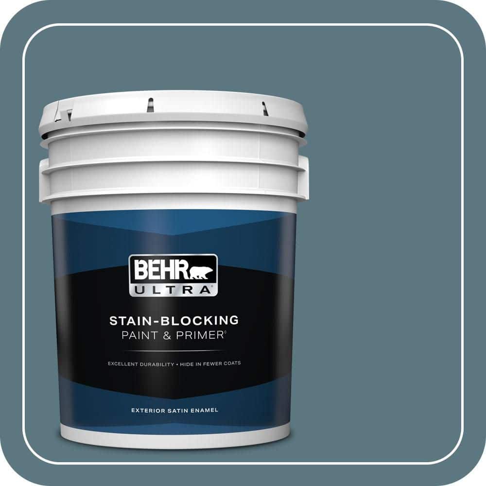 BEHR ULTRA 5 gal. #530F-6 Heron Satin Enamel Exterior Paint & Primer