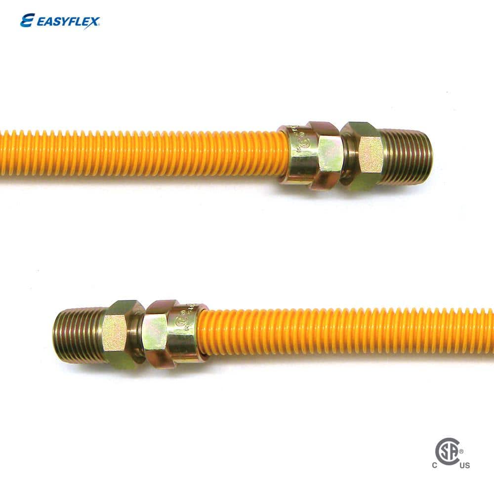 EasyFlex 1/2 in. MIP x 1/2 in. MIP x 24 in. Coated Stainless Steel Gas Connector (1/2 in. O.D.) 85,000 BTU (2)