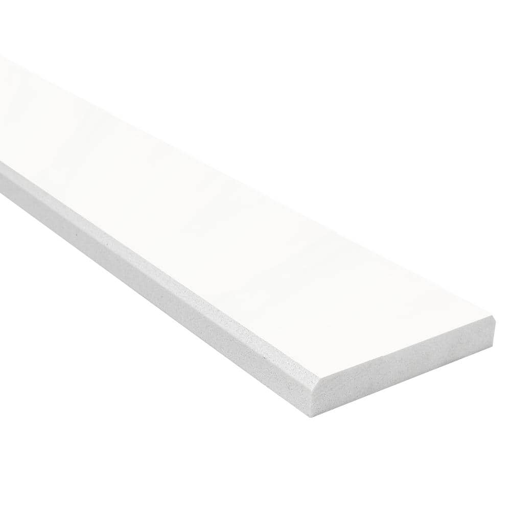 MSI Bright White 4 in. x 36 in. Polished Engineered Marble Double Beveled Threshold Tile (3 Lin. ft. /Each) (3)