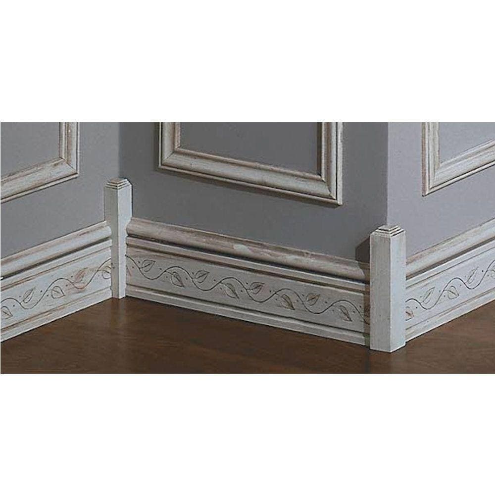 HOUSE OF FARA 1 in. D x 1 in. W x 8 in. L Solid Pine Wood Inside Base Corner Block (2)