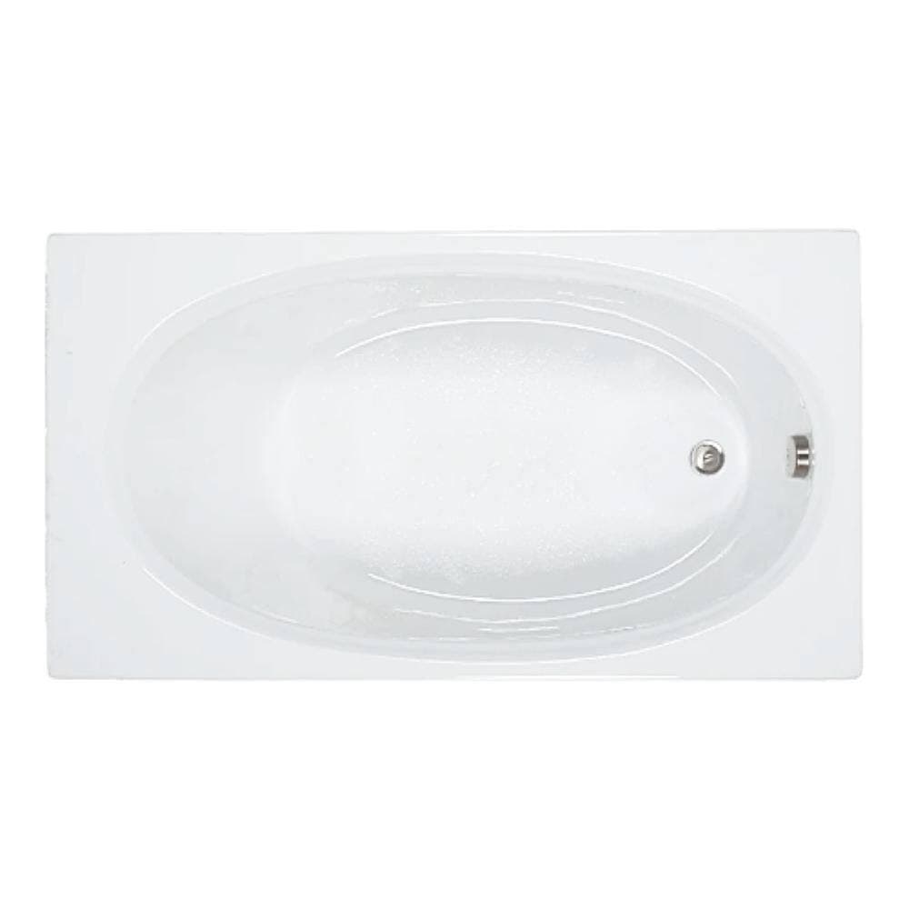 Comfortflo 60 in. x 32 in. Acrylic Rectangular Drop-in Soaking Bathtub with Reversible Drain in Bone (2)