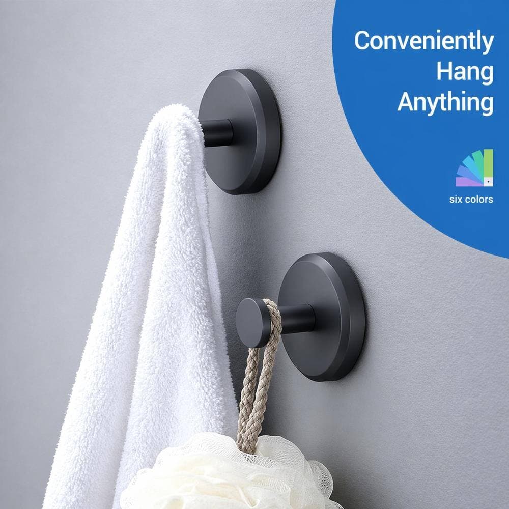 Unbranded 3-Count Heavy Duty Suction Cup Hooks for Towel, Shower, Glass Door, No-Drill Removable Hangers, Gold (2)