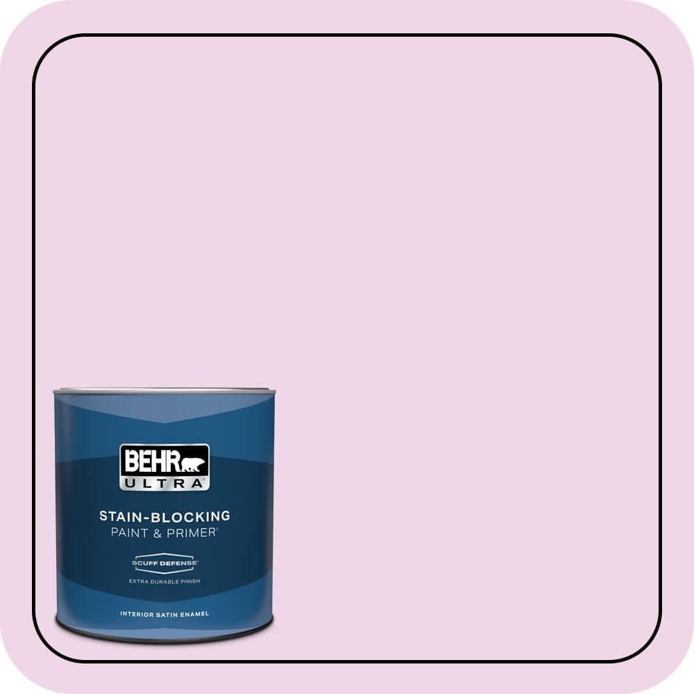 BEHR ULTRA 1 qt. #P110-1 All Made Up Extra Durable Satin Enamel Interior Paint & Primer