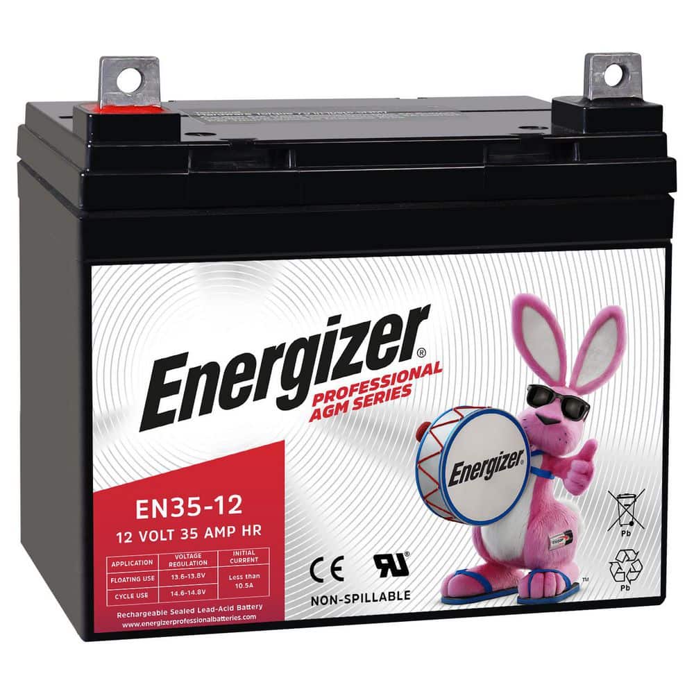 Energizer EN35-12, 12 Volt 35 Amp Hr, Long Lasting Sealed Lead Acid AGM Rechargeable Battery