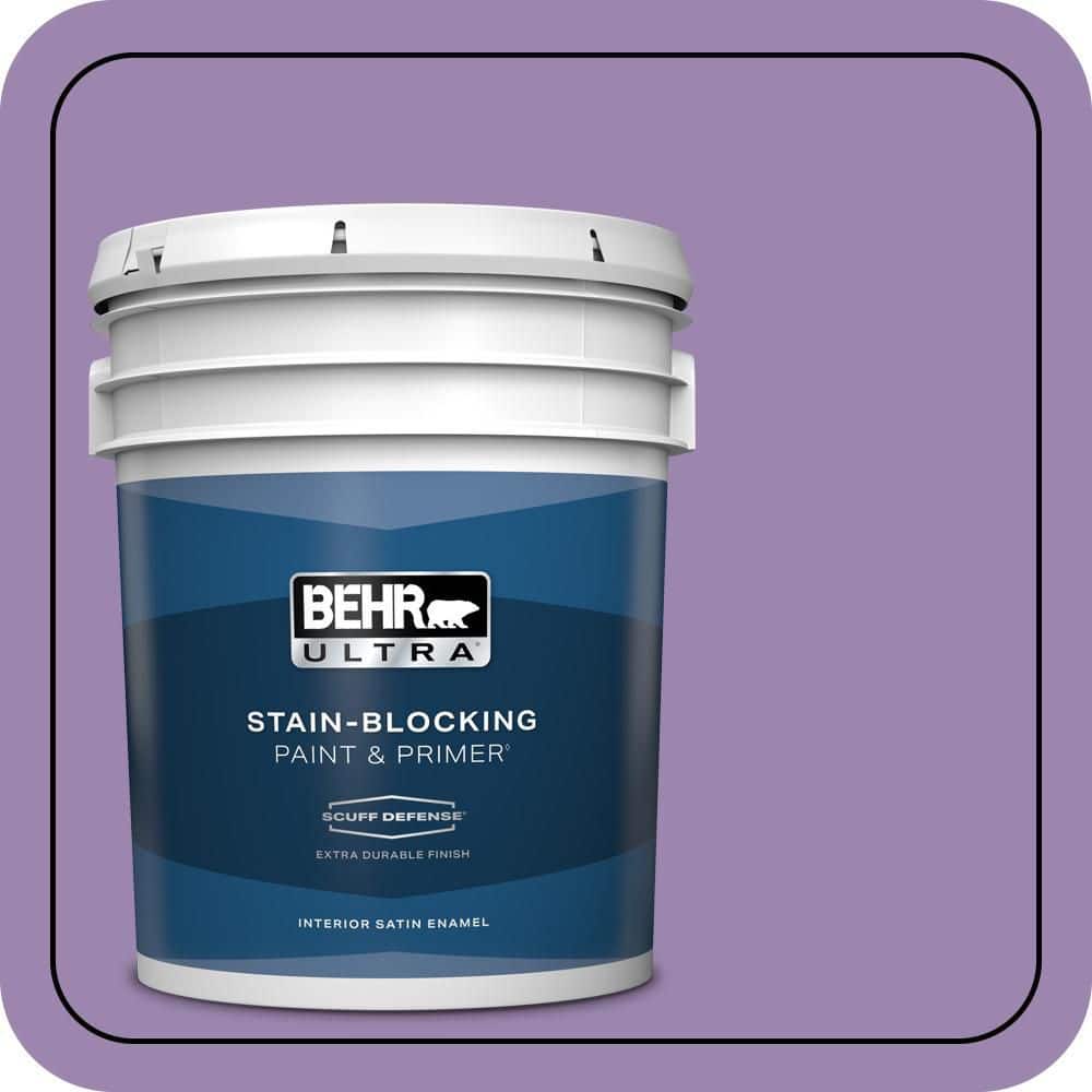 BEHR ULTRA 5 gal. #M570-5 Celeb City Extra Durable Satin Enamel Interior Paint & Primer