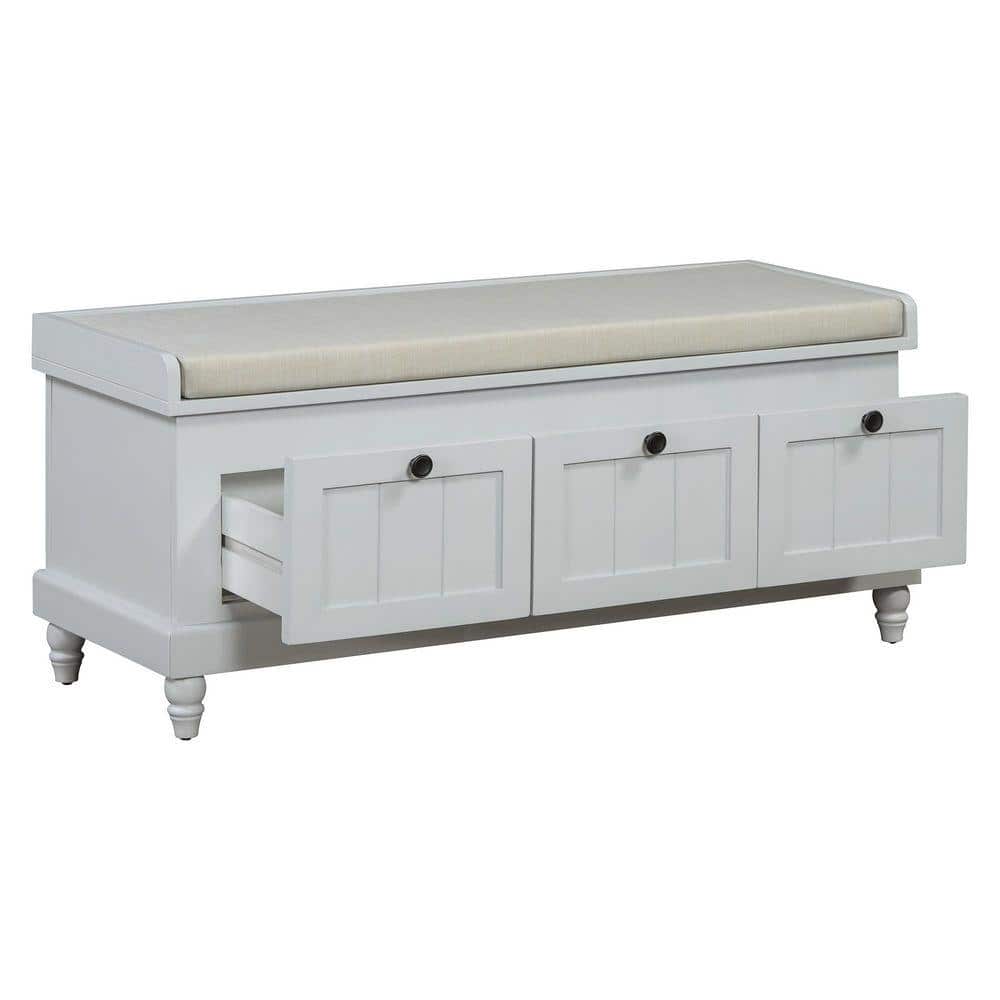 COWLOWN 44.1 in. W x 15.9 in. D x 19.1 in. H Bathroom Light Gray Linen Cabinet (1)