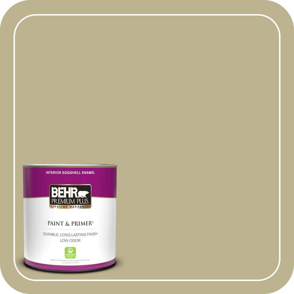 BEHR PREMIUM PLUS 1 qt. #PPU9-10 Wasabi Powder Eggshell Enamel Low Odor Interior Paint & Primer