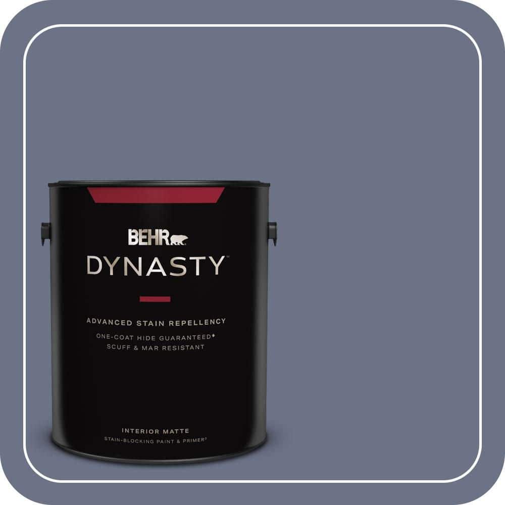 BEHR DYNASTY 1 gal. #PPU16-17 Blue Aura One-Coat Hide Matte Interior Stain-Blocking Paint & Primer
