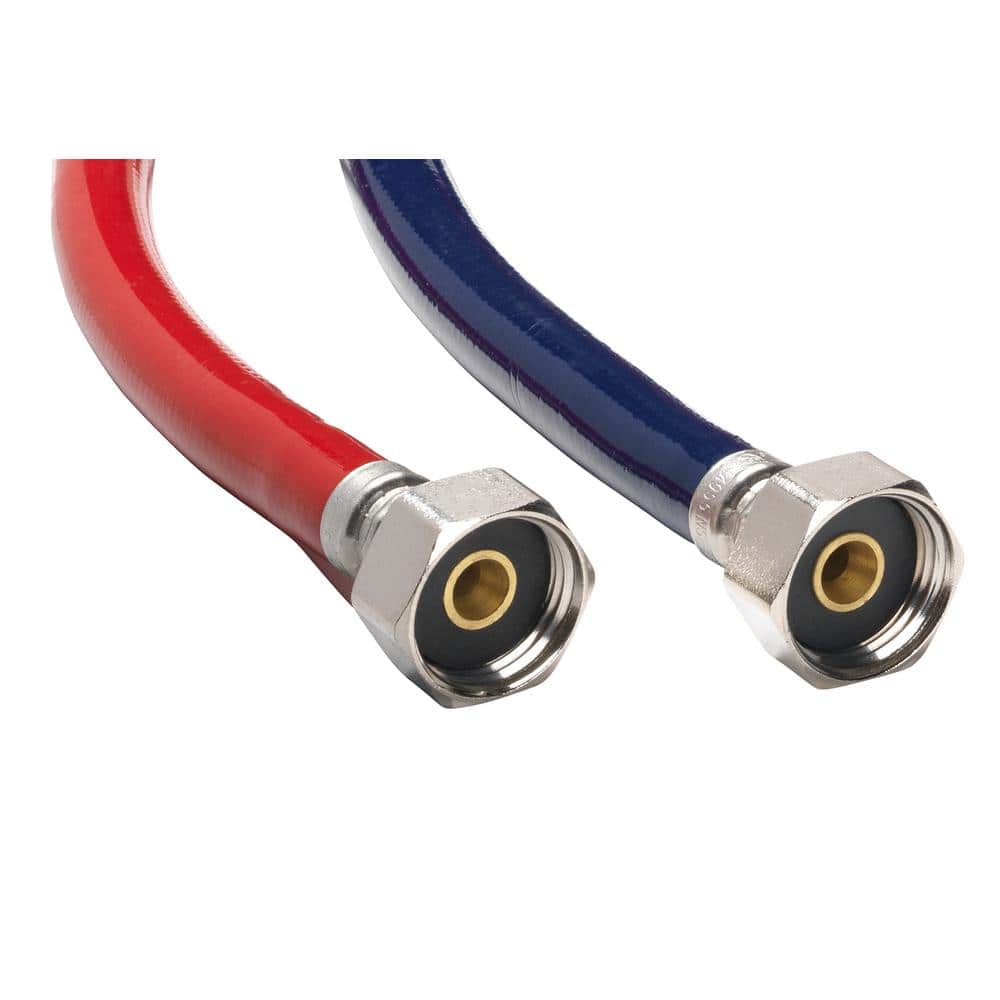 HOMEWERKS 3/4 in. FHT x 3/4 in. FHT x 72 in. High Burst Washing Machine Fill Hose Pair (2)