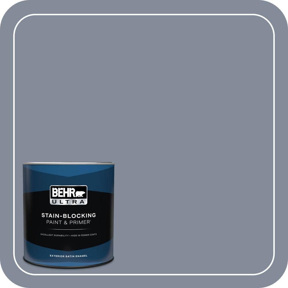 BEHR ULTRA 1 qt. #PPU15-08 River Tour Satin Enamel Exterior Paint & Primer