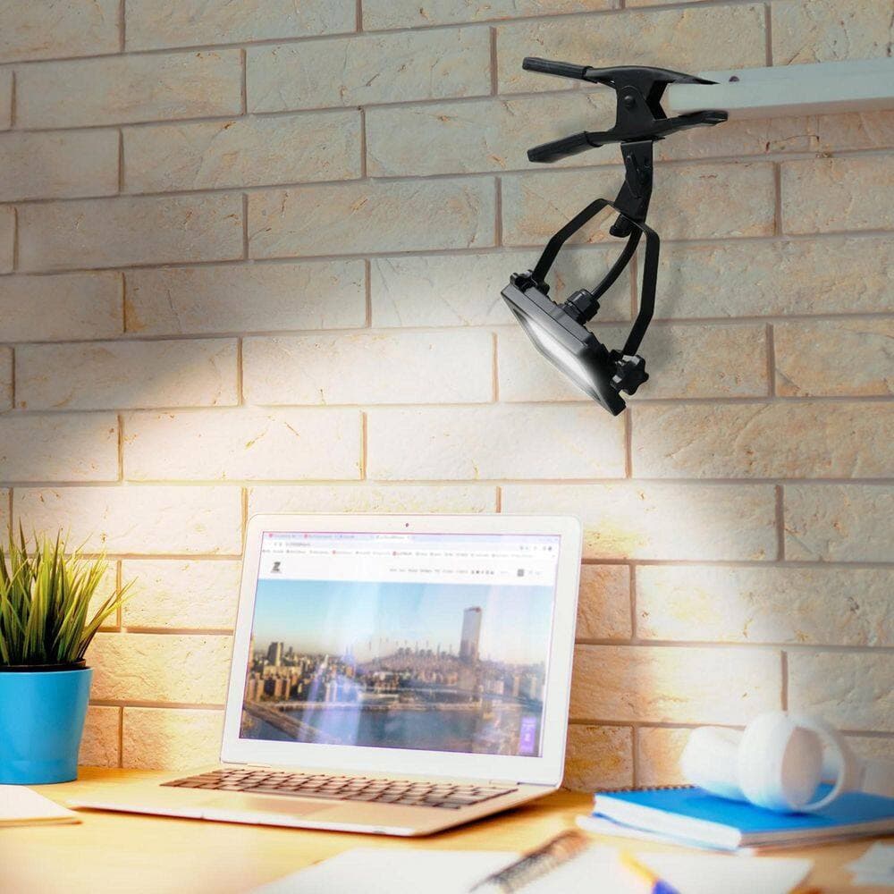 BeamBox Portable 120-Volt 1200 Lumen LED Clamp Work Light, Lightweight Design (2)