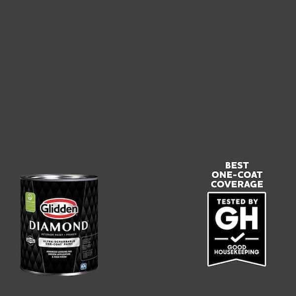 Glidden Diamond 1-qt. Black Magic PPG1001-7 Satin Interior Paint with Primer (2)