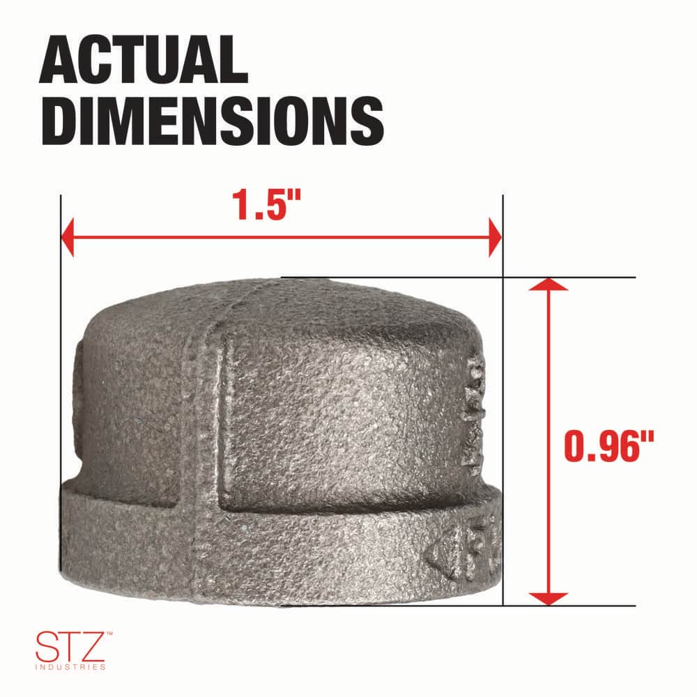 STZ 3/4 in. FIP Black Iron Cap (10-Pack) (3)