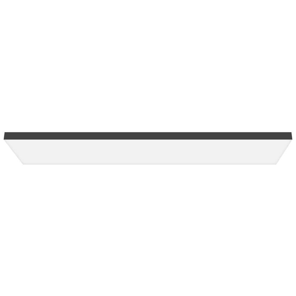 Commercial Electric 1-Pk 1 ft. x 4 ft. Matte Black Integrated LED 4000 Lumens Dimmable Trimless Flat Panel Flush Mount Light Selectable 5CCT (2)