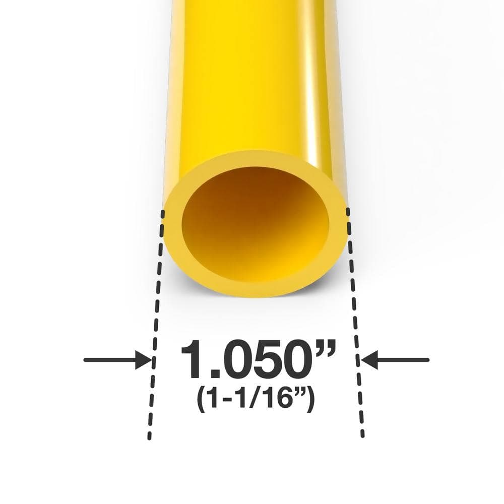 Formufit 3/4 in. x 5 ft. Yellow Furniture Grade Schedule 40 PVC Pipe (2-Pack) (2)