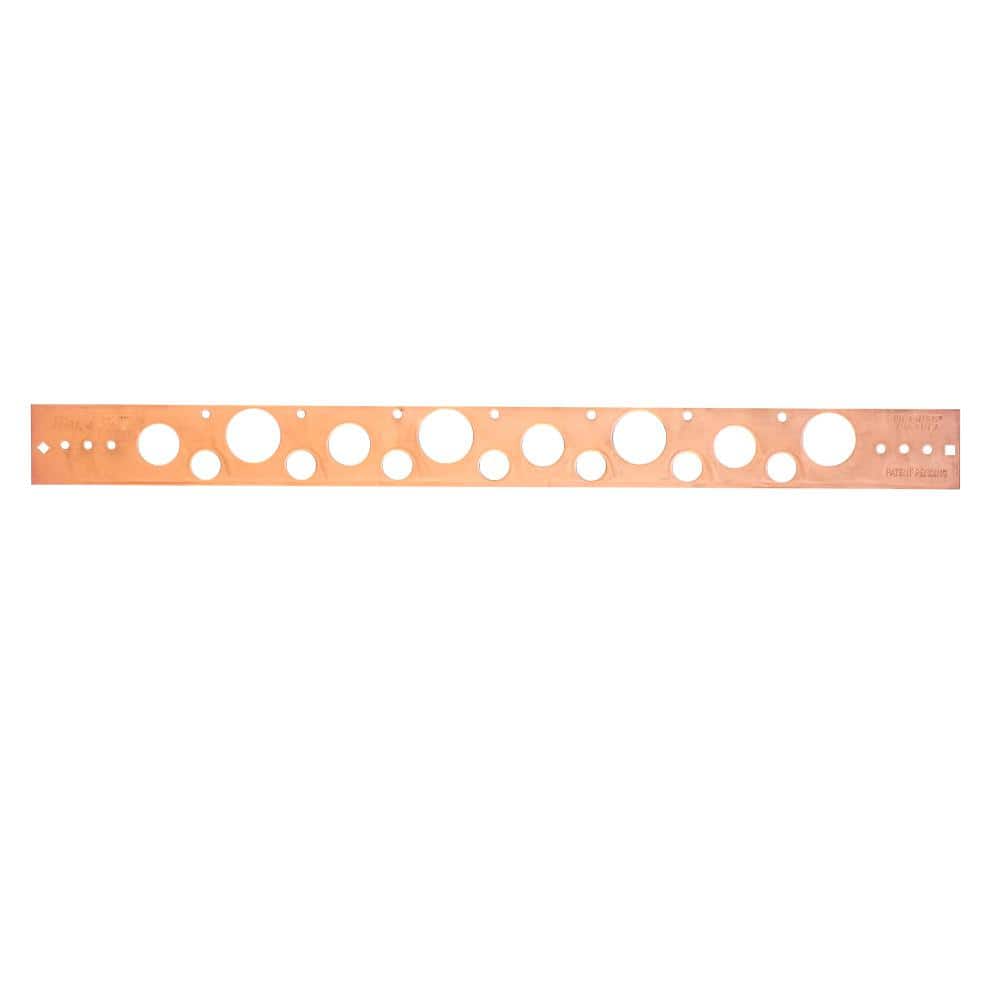HOLDRITE 20 in. Flat Copper-Bonded Bracket Positions 1/2 in., 3/4 in. or 1 in. Pipe