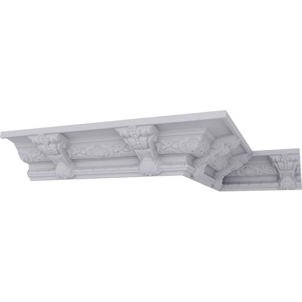 Ekena Millwork 6-1/4 in. x 5-1/4 in. x 94-1/2 in. Polyurethane Monique Crown Moulding (1)