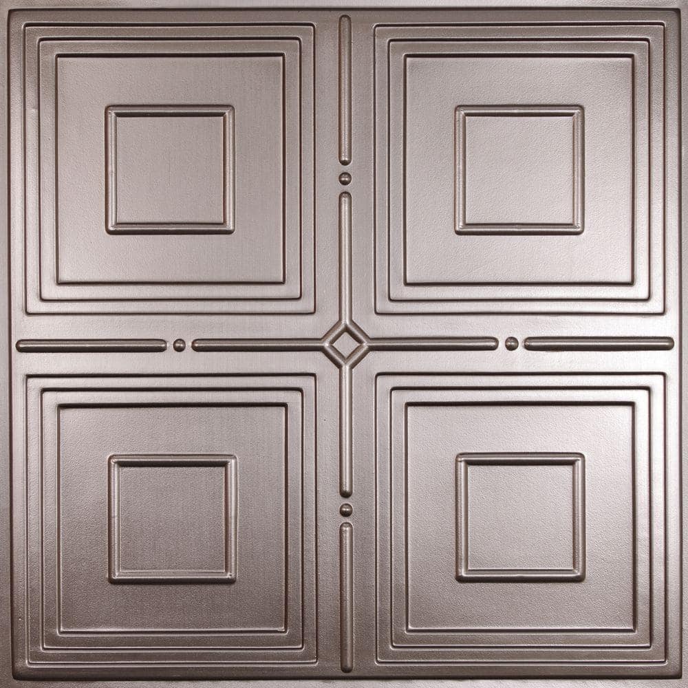Ceilume Jackson Faux Tin 2 ft. x 2 ft. Lay-in or Glue-up Ceiling Panel (Case of 6)