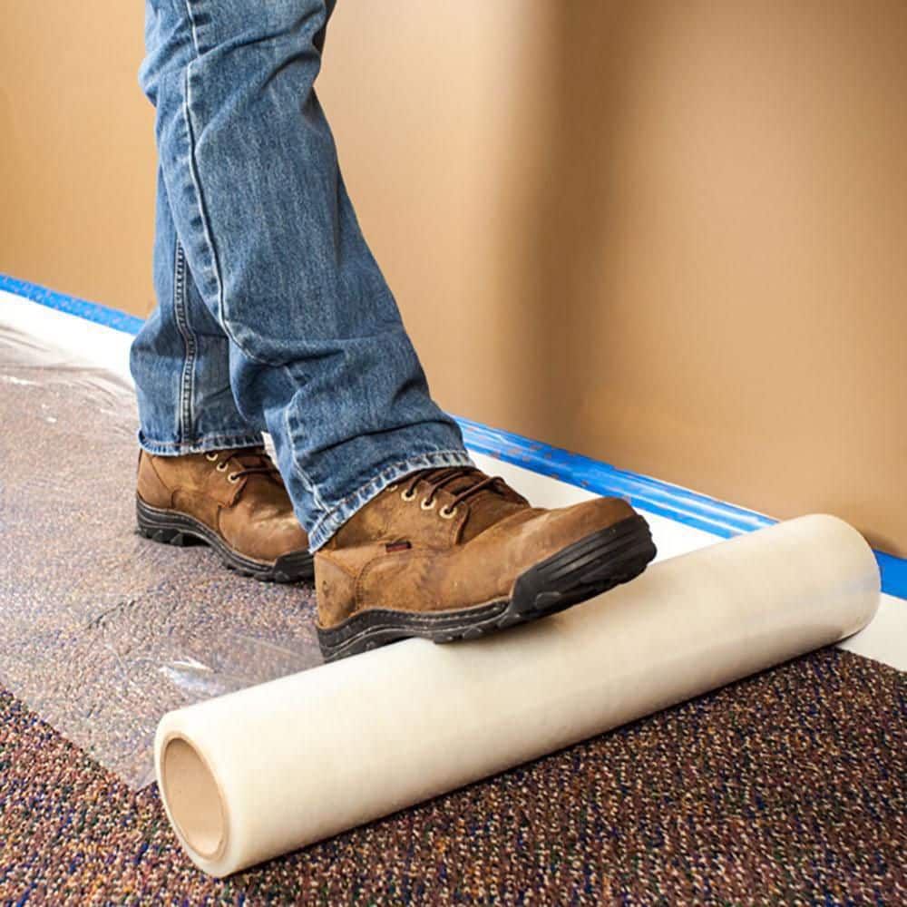 SURFACE SHIELDS 24 in. x 50 ft. Carpet Protection Self Adhesive Film (3)