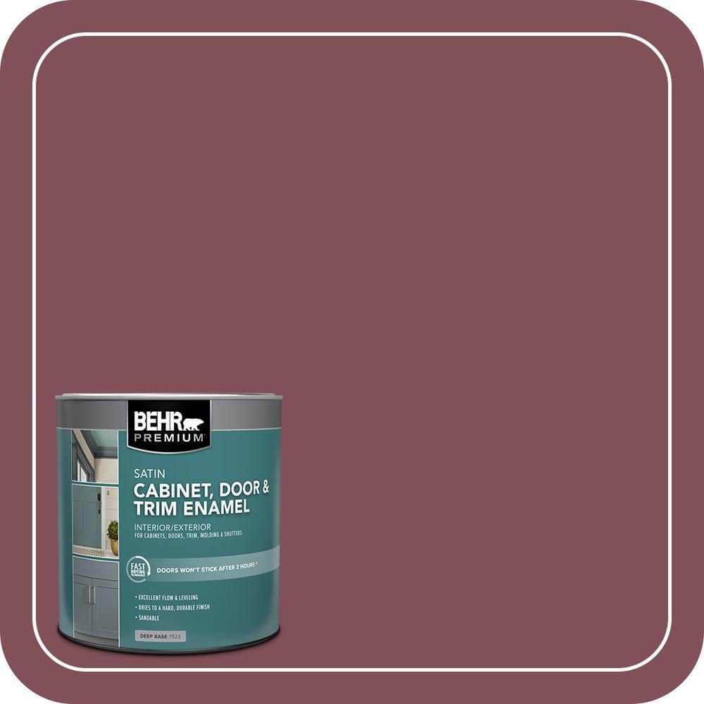 BEHR PREMIUM 1 qt. #HDC-CL-02 Fine Burgundy Satin Enamel Interior/Exterior Cabinet, Door & Trim Paint (1)
