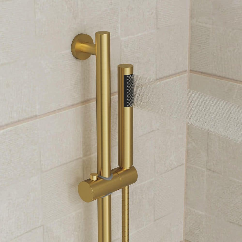 GRANDJOY 1 Shower Faucet with Valve, 3-Spray Shower Faucet Features, Handheld 10 in Shower Head 2.5 GPM-Dual (2)