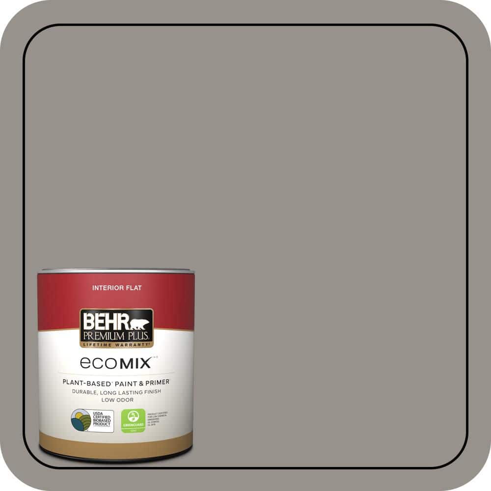 BEHR PREMIUM PLUS #PPU18-16 Elephant Skin Flat EcoMix Plant-Based & Primer (1)