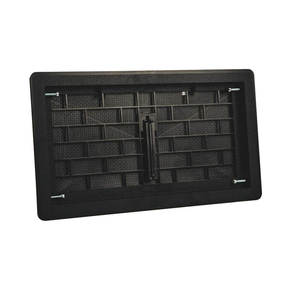 Master Flow 16 in. x 8 in. Black ABS Resin Replacement Manual Foundation Vent (Carton of 8) (2)