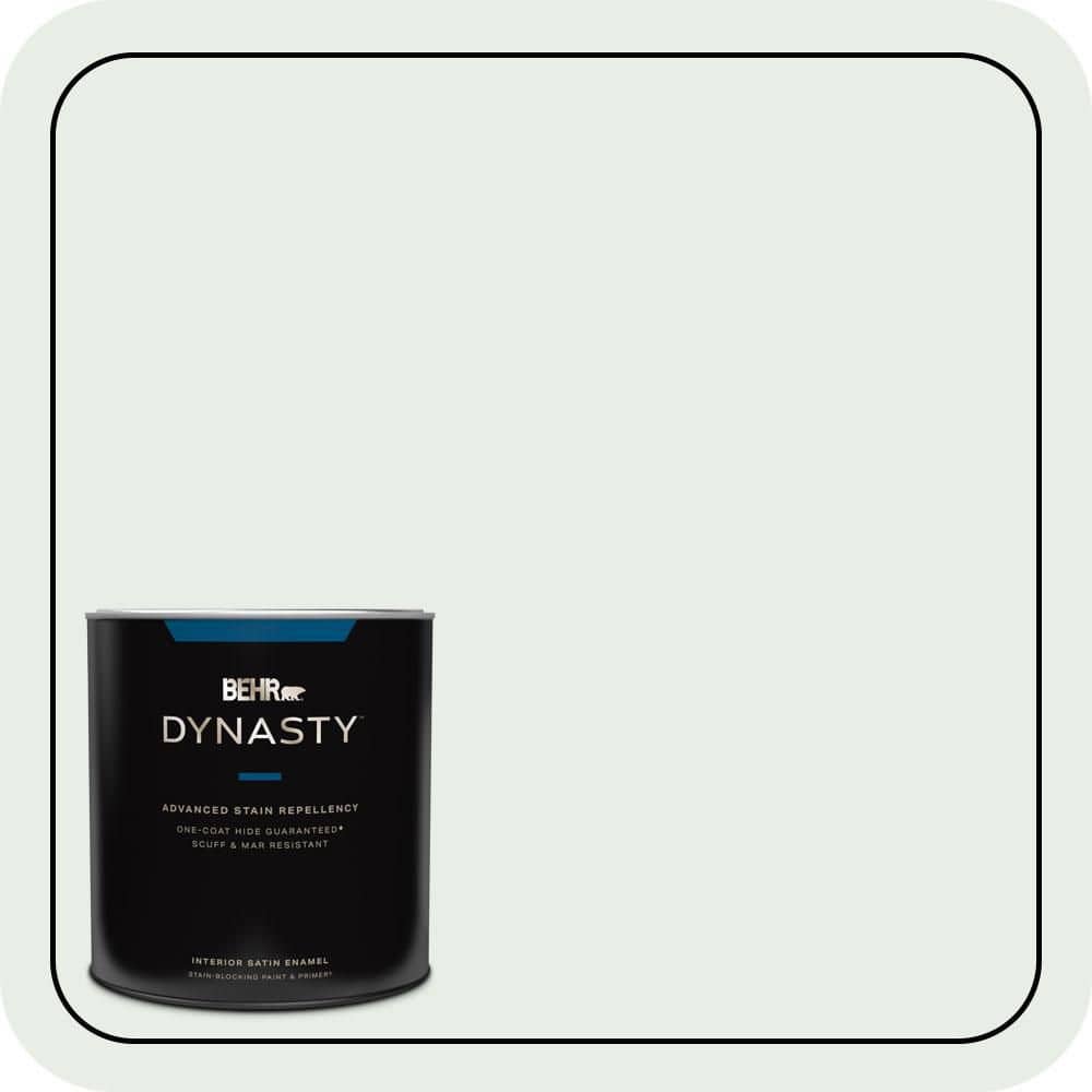 BEHR DYNASTY 1 qt. #700E-1 Dew Drop Satin Enamel Interior Stain-Blocking Paint and Primer