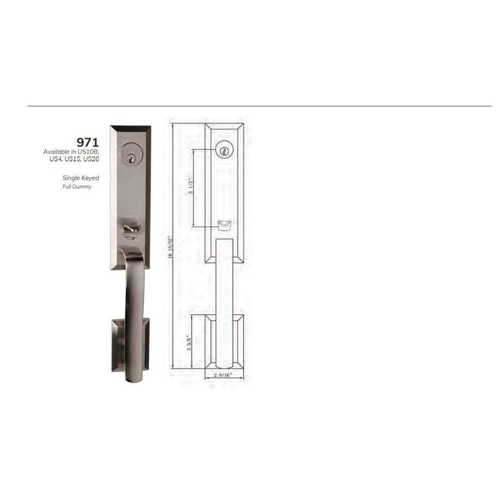 DELANEY HARDWARE Bravura 971 Austin Entry Door Handleset with Knob Interior in Polished Chrome Finish (2)