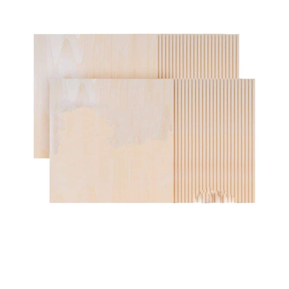 Afoxsos 1/8 in. x 12 in. x 12 ft. Unfinished Basswood Plywood Project Panel for Laser Cutting, Wood Burning, DIY Crafts(48-Pack) (1)