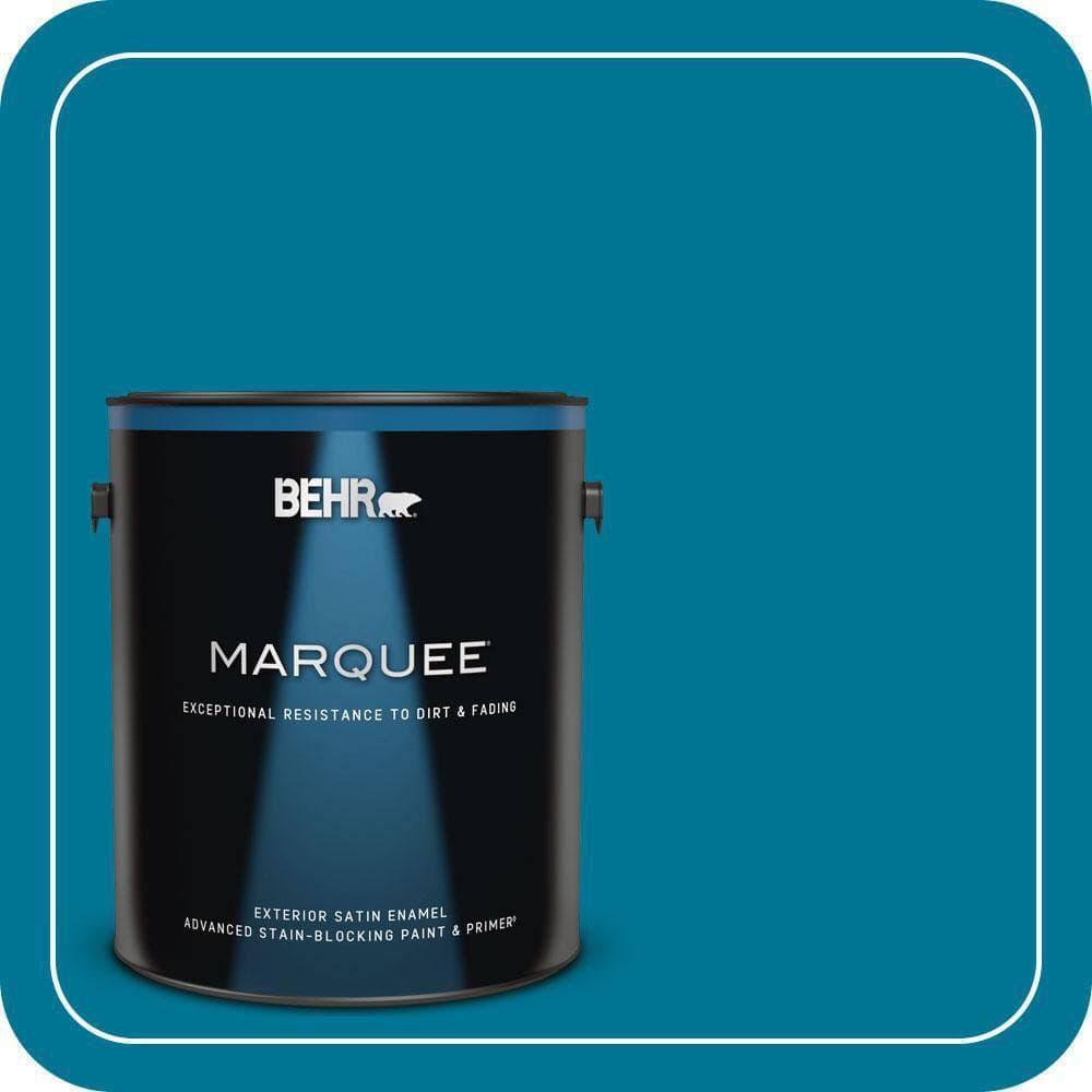BEHR MARQUEE 1 gal. #S-G-520 Blue Luxury Satin Enamel Exterior Paint & Primer
