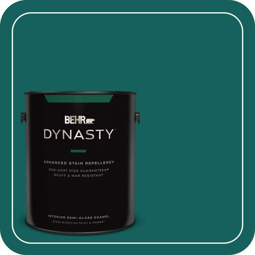 BEHR DYNASTY 1 gal. #S-H-490 Billiard Table Semi-Gloss Enamel Interior Stain-Blocking Paint & Primer