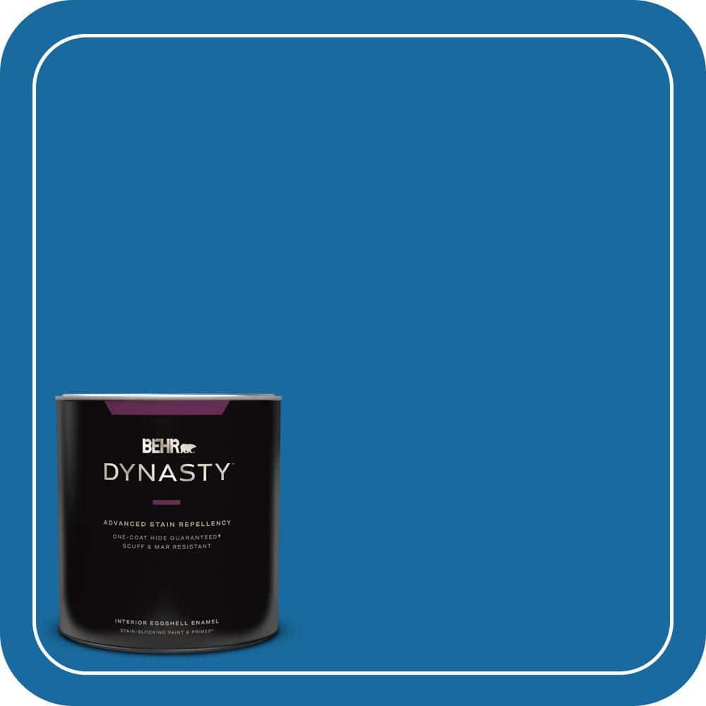 BEHR DYNASTY 1 qt. #S-G-560 Jazz Blue Eggshell Enamel Interior Stain-Blocking Paint and Primer
