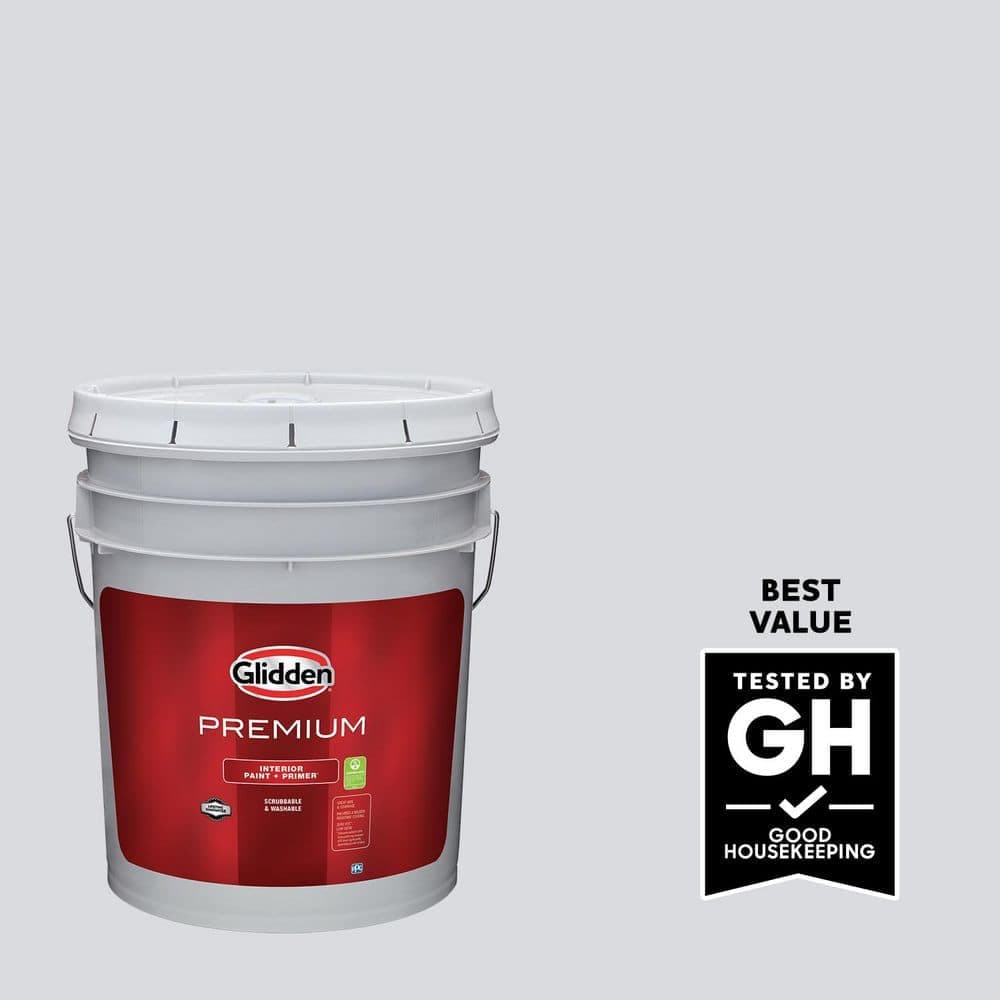 Glidden Premium 5 gal. PPG1168-2 Cumberland Fog Eggshell Interior Paint
