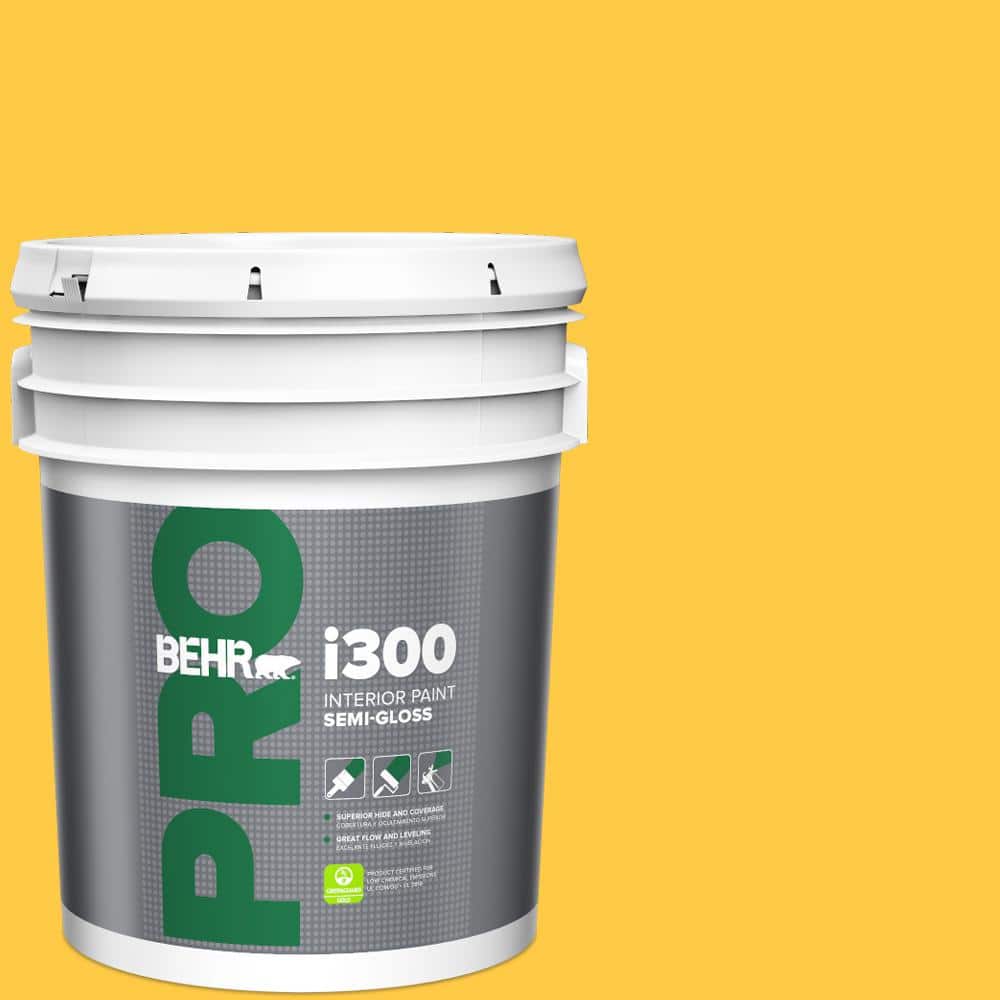 BEHR PRO 5 gal. #P290-6 English Daisy Semi-Gloss Interior Paint