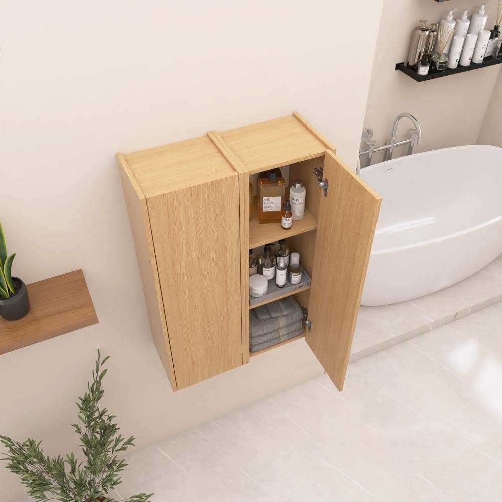 UPIKER 24 Inch Wall Mounted Side Cabinet Combo With Soft Closing Doors and Internal Shelves (3)