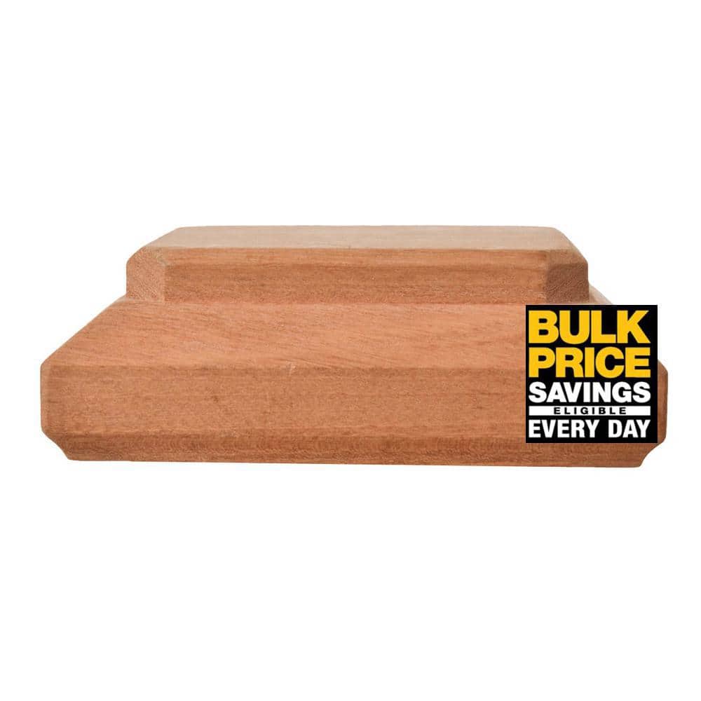 Protectyte 4 in. x 4 in. Post Cap - Traditional Slip Over Fence Post Cap Untreated wood One Piece (2)