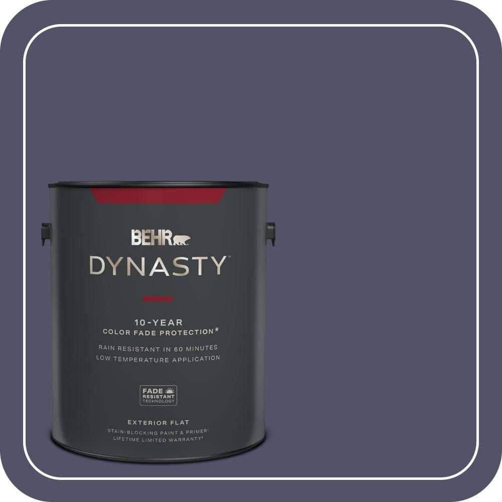 BEHR DYNASTY 1 gal. #640F-7 Academy Purple Flat Exterior Stain-Blocking Paint & Primer