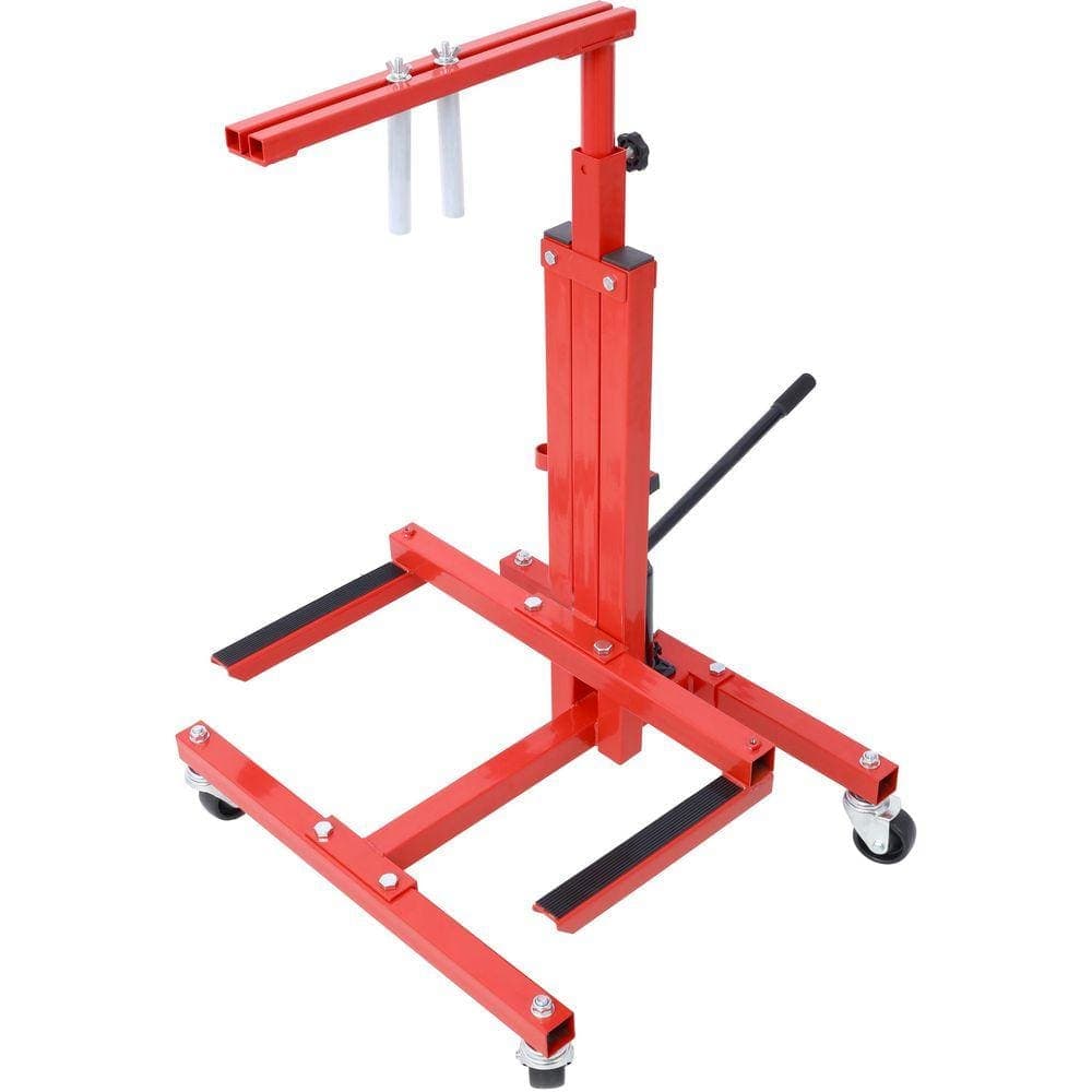 Huluwat 440 lb. Capacity Red Steel Hand Truck with Hydraulic Lift Jack (3)