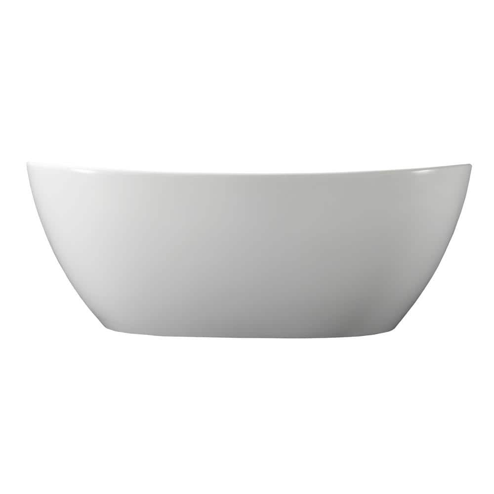 Barclay Products Howe 64 in. Resin Flatbottom Non-Whirlpool Bathtub in Gloss White (1)