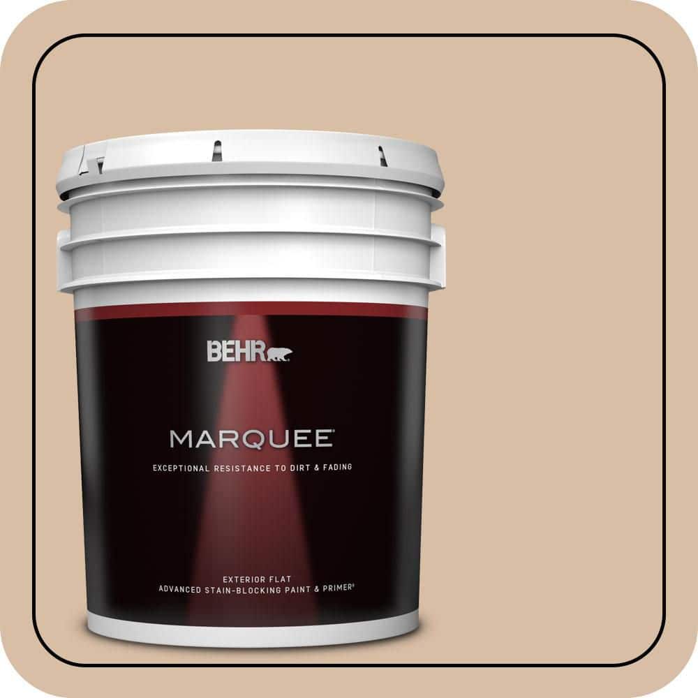 BEHR MARQUEE 5 gal. #S240-3 Ash Blonde Flat Exterior Paint & Primer