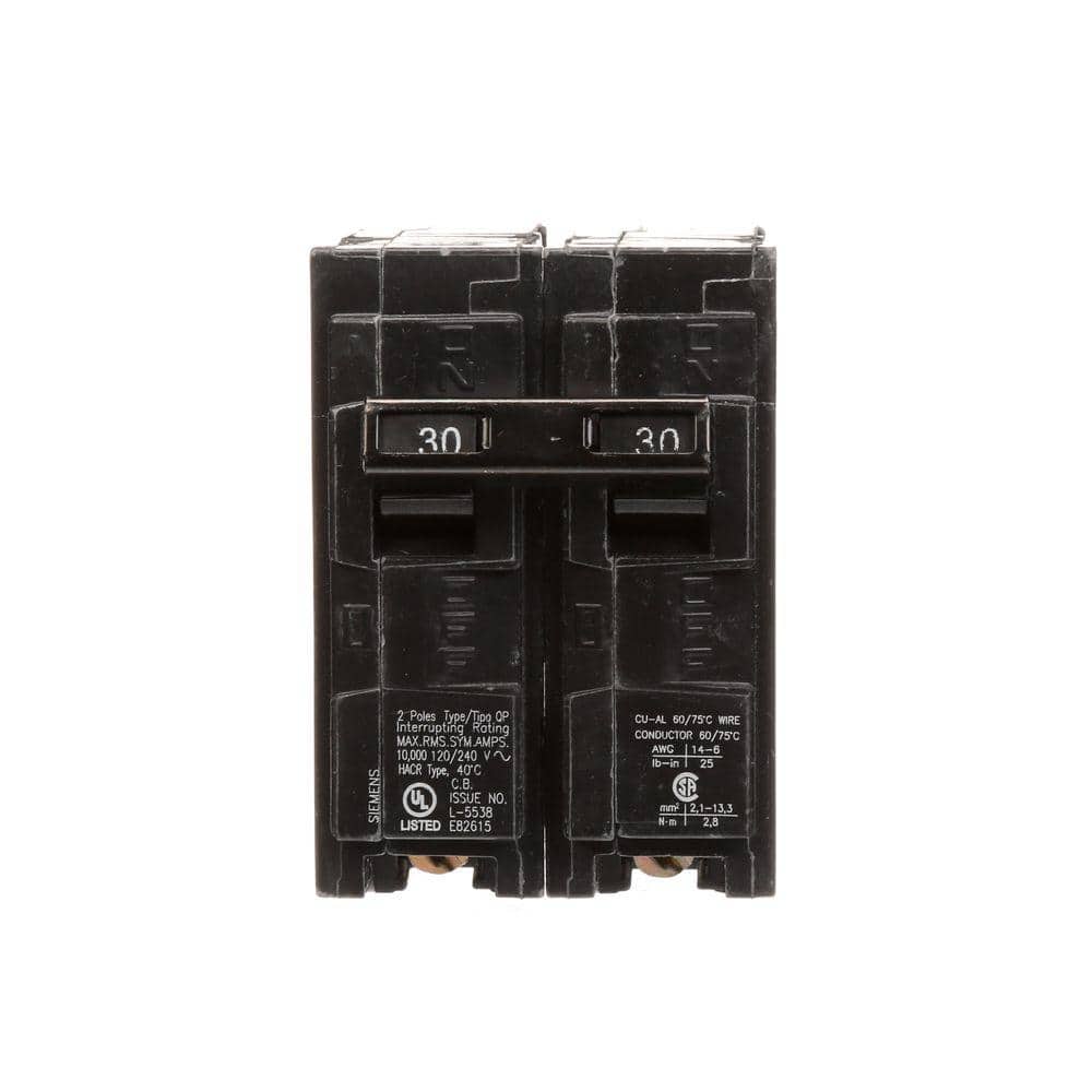 Siemens 30 Amp Double-Pole Type QP Circuit Breaker (3)