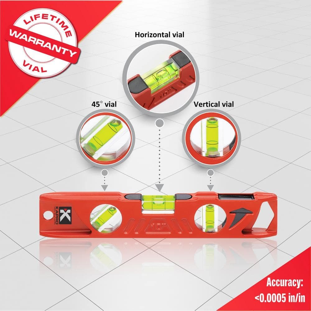 Kapro 10 in. Magnetic Cast Toolbox Level with Plumb Site (3)