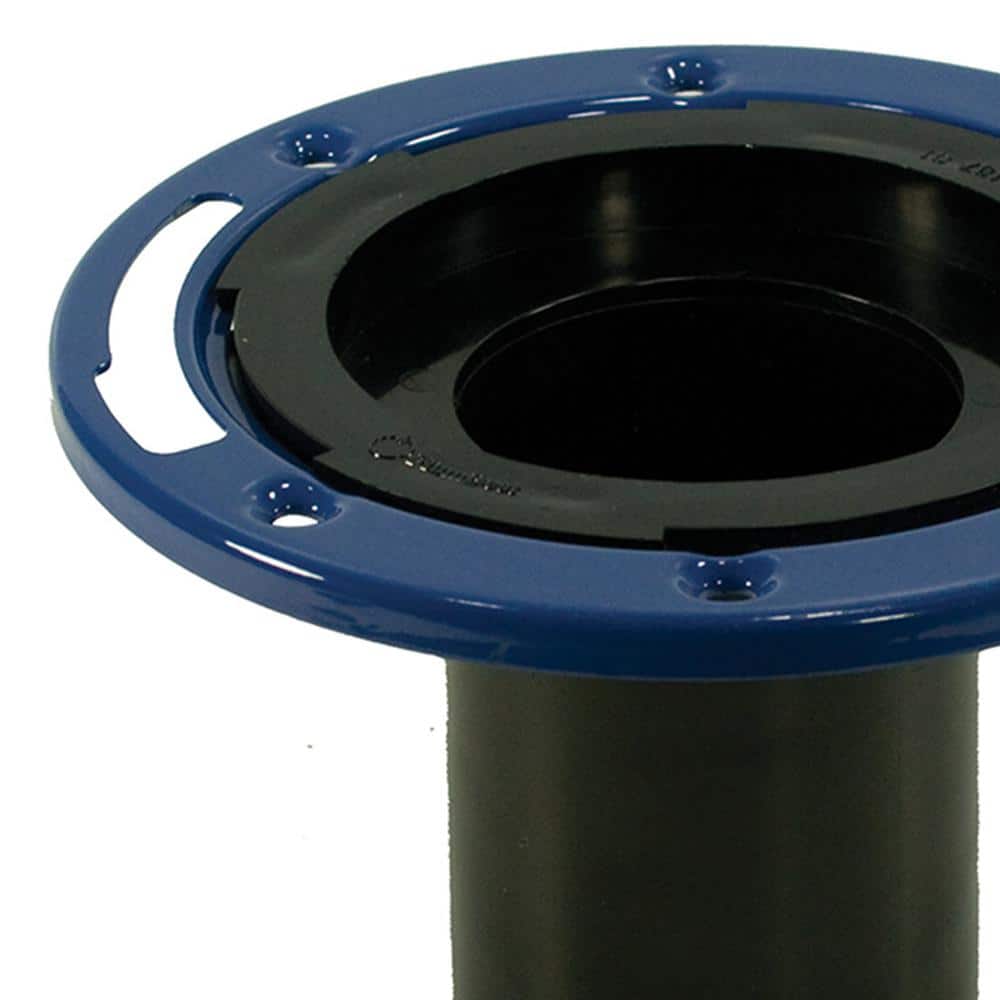 JONES STEPHENS 7 in. O.D. ABS Closet (Toilet) Flange with 4 in. Long Barrel and Metal Adjustable Ring, Fits Inside 3 in. Sch. 40 Pipe (2)