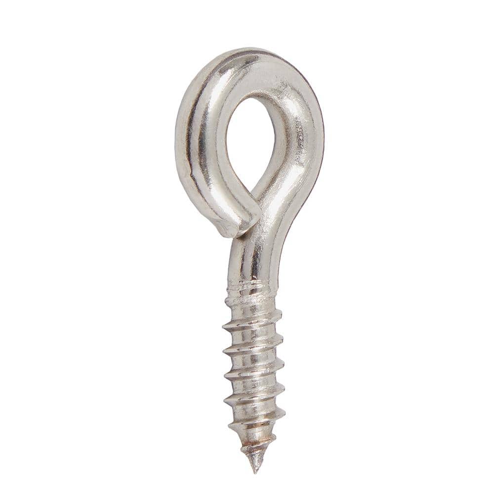 Everbilt 3/32 in. x 1 in. Stainless Steel Screw Eye (4-Piece) (3)