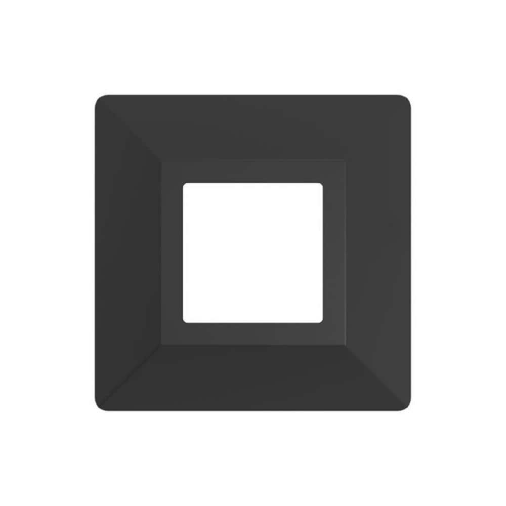 FORTRESS Versai 5 in. x 5 in. Black Steel Post Base Cover for 2x2 in. Nominal Post (2)